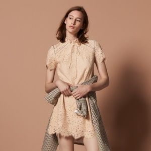 Sandro short lace mini dress size 38